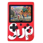 &bdquo;GameBox R2&ldquo; 8 bitų ne&scaron;iojama retro žaidimų konsolė su 400 žaidimų, 3 colių LCD ekranu, 1 valdikliu, TV RCA laidu &ndash; raudona