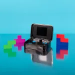 Fizz Creations Tetris retro arcade rankinė konsolė, spalvota, metalinis korpusas