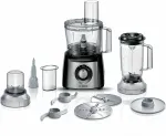 Virtuvinis kombainas Bosch MCM3501M &mdash; 800 W, 2,3 L dubuo, juodas, 2 greičiai, pulsas, blenderis ir smulkintuvas