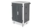 DIGITUS Įkrovimo vežimėlis 30 įkrovimo vietų, 15,6 col., juodas 1100 x 700 x 650 mm, su USB, PDU, ventiliatoriumi