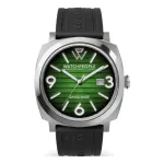 Watchpeople moteri&scaron;kas kvarcinis analoginis laikrodis 700987 &ndash; 45 mm juodas ciferblatas, dirbtinės odos apyrankė