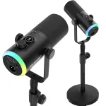 Mozos GM-ONE USB XLR RGB LED mikrofonas juodas