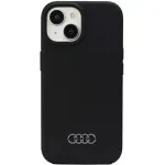 Audi Silicone Case, skirta iPhone 15 Plus / 14 Plus 6,7 inch, juoda, kietas dėklas AU-LSRIP15M-Q3/D1-BK