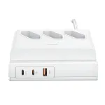 USAMS 65W Super SiFast Charging USB Extension Socket EU White CC160TC01 (US-CC160)
