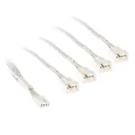 Kolink 1-4 PWM L&uuml;fter Splitterkabel - 35cm, geflochten, wei&szlig; (PGW-AC-KOL-161)