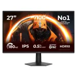 AOC 27G50F 27 colių Full HD IPS žaidimų monitorius, 1920x1080, 180Hz, 4ms, HDR10, FreeSync Premium, HDMI/DisplayPort, VESA, juodas