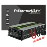 Qoltec 51923 Grynosios sinusinės bangos keitiklis Monolith | 3000W | 6000W | 24V į 230V | LCD