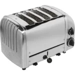 Dualit Vario 47030 4 padėklių skrudintuvas, poliruotas nerūdijantis plienas, 2200 W, ypač platūs ply&scaron;iai, at&scaron;ildymo ir beigelių funkcijos