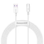 Baseus Superior Series USB-A į USB-C laidas, 66W greitas įkrovimas, 2 m, baltas