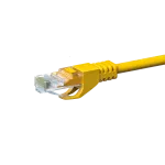 DSIT CAT 5e U/UTP tinklo jungiamasis kabelis 0,5 m geltonas CCA (DC-C57-005)