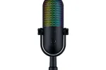 RAZER Seiren V3 Chroma 32 bit DSP USB kondensatorinis mikrofonas su RGB ap&scaron;vietimu - juoda