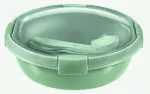 CURVER Smart Eco To Go apvalus maisto laikymo indas, 1 L, &Oslash;20x7 cm, &scaron;velniai žalia