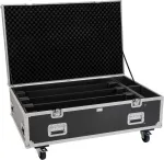 ROADINGER Flightcase PRO 4x LED BAR-8 SWING su ratukais, juodas, maks. 50 kg