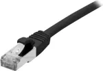 Exertis Connect 858491 Cat 6A S/FTP (PiMF) komutacinis kabelis, 15 m, juodas, su plonu apsauginiu įlinkiu