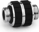 Alphacool Apex Grip dvigubas nipelis adapteris G1/4 vyri&scaron;kas-vyri&scaron;kas pasukamas chromuotas 14918