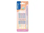 PILOT pop'lol gelinių ra&scaron;iklių rinkinys Pastel 0,4 mm, įvairių spalvų, 4 vnt. (BL-PL-7-KUV/P/O/G-S4P)