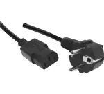 Exertis Connect maitinimo laidas 3 m, kampuotas Schuko į C13, be halogenų, juodas 807951