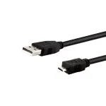 E+P Micro-USB 2.0 kabelis B 1m CC549 - juodas, 480 Mbps duomenų perdavimas, 2A įkrovimas 933290