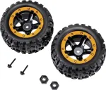 Reely RE-6904695 1:10 Off-Road ratų rinkinys (2 vnt., 87 mm, 12 mm Hex, juodas)