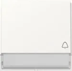 Gira TX44 dangtelis su varpelio ir &scaron;viesos simboliais, Pure White Silk Matte 367366