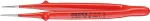 KNIPEX 92 27 62 VDE precizinės pincetės, smailiu smulkiu antgaliu, 150 mm, izoliuotos 1000V