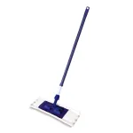 YORK Smart plok&scaron;čioji &scaron;luostė-su &scaron;epečiu 45x15 cm su teleskopiniu kotu 74-130 cm, mikropluo&scaron;tas, pilka/mėlyna
