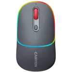 Belaidė pelė Canyon MW-22 2in1 RGB pilka &ndash; Bluetooth/RF &ndash; 1600 dpi &ndash; įkraunama