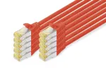 Digitus DK-1644-A-020-R-10 CAT 6A S/FTP tinklo kabelių rinkinys 2 m, raudona, 10 vnt.