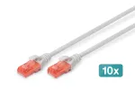 Patch Cord Digitus CAT 6 U/UTP LSZH 0,5 m 10 vnt.