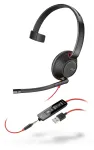 Poly Blackwire C5210 USB-A vienos ausies laidinė garnitūra