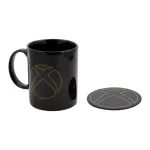 Paladone PP10613XB Xbox puodukas 300 ml su metaliniu padėkliuku, juodas