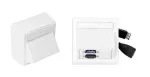 Vivolink WI221261 HDMI + USB A sieninis lizdas baltas 2 moduliai