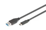 DIGITUS ASSMANN USB Type-C jungiamasis laidas, tipas C į A M/M, 1m Super Speed Juoda