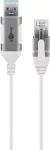 Tinklo kabelis Goobay 74384 USB 3.0 Type A RJ45 15 m Baltas