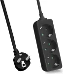 Ilgintuvas helos CLASSIC 3 lizdai, juodas, 1,5 m laidas