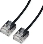 ROLINE UTP Patch kabelis Cat.6A itin trumpas RJ45 juodas 1 m - Tinklo kabelis - CAT 6a (21.15.4461)