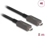 DeLOCK Active Optical USB-C vaizdo + duomenų + PD kabelis 8 m juodas