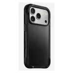 Nomad Rugged Leather Case Apple iPhone 17 Pro, oda/TPU/PC/aliuminis, tinka 16 cm (6,3 col.) ekranams, juoda