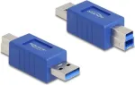 DeLOCK 67213 USB Type-A į USB Type-B lyties keitiklis, mėlynas