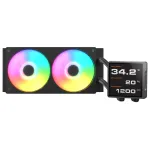 All-in-one skysčio au&scaron;intuvas CPU Cougar Poseidon Vistek Pro 240, ARGB, 120 mm ventiliatoriai, 700&ndash;2500 RPM, Juoda