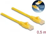 DeLOCK RJ45 laidas Cat.6A U/UTP 0,5 m geltonas