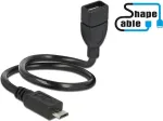 USB laidas DeLOCK 83927 USB 2.0 0.35 m Micro-USB B USB A juodas