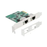 DeLOCK PCI Express x1 kortelė su 2 x RJ45 2.5 Gigabit LAN RTL8125 laidinis eternetas