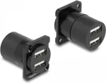 DeLOCK D tipo modulis USB 2.0 Type-A 2 x lizdas (moteris) į 2 x lizdas (moteris)