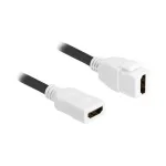 Delock 90684 HDMI kabelis Keystone moduliui, lizdas į lizdą, 8K 60 Hz, 0,2 m, baltas