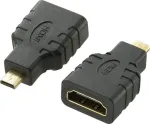 SpeaKa Professional HDMI adapteris [1x HDMI ki&scaron;tukas D Micro - 1x HDMI lizdas] Juodas, paauksuoti kontaktai, garso grįžtamasis kanalas (SP-7870184)