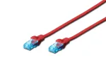 Pataisos laidas DIGITUS CAT 5e U/UTP, 1 m, RJ-45&ndash;RJ-45, raudonas