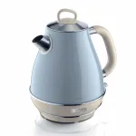 Ariete 2869 Vintage elektrinis virdulys, nerūdijantis plienas, 1,7 l, automatinis i&scaron;sijungimas, 2000 W, vandeniui, arbatai ir žolelių gėrimams, pastelinė mėlyna