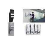 DURABLE FLEXIBOXX 6 bro&scaron;iūrų laikiklis A4 portretinis permatomas tvirtinamas prie sienos