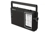 ELTRA Radio IZA-5 Black ne&scaron;iojamas FM radijo imtuvas su AM LW juostomis, AUX įvestimi, baterijos / tinklo maitinimu